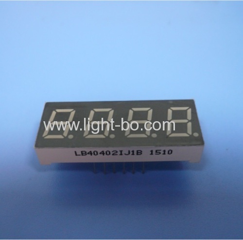 Common Anode super green 0.4  4 digit 7 segment led display for instrument panels