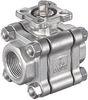 Theaded End 3pc High Mounting Pad Manual or Actuator Ball Valve 2000 wog 1/2