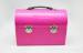 Tinplate Children Pink Gift Tin Box With Handle / 0.28 mm Hasp