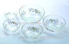 5 Piece Glass Bowl Set Glass Mixing Bowl Sets For Food Storage