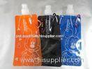 Orange / Blue Plastic Water Bags Stand Up Pouch With Spout Packaging