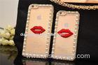 (diamond DIY Cute Red Lip ) Iphone6 4.7 5S inch Mobile Phone Case Pouch