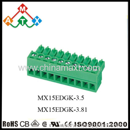 PCB Plug in terminal block manufacture supplier 3.50mm Pluggable Terminal Blocks