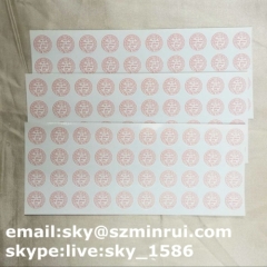 Custom Tamper Proof Round Warranty Void Security Paper Sticker One Time Use Warranty Sticker Printing Logo