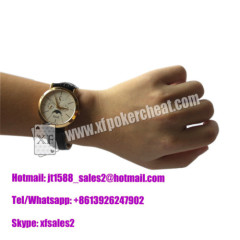 New Design Poker Scanner Leather Watch Camera With Power Bank