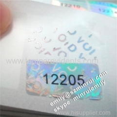 Tamper Proof Hologram Void Stickers Which Will Leave 