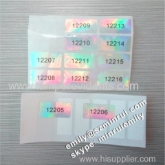 Custom Serial Numbers Printed Hologram Warranty Void Seal Sticker