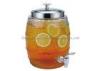 Home essentials glass beverage dispenser with spigot 5L / glass water dispenser