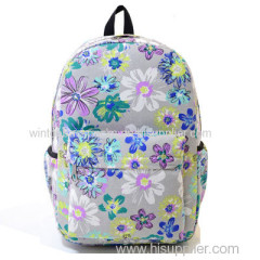 custom wholesale canvas flower backpack