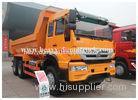 U type tipper truck euro II 336hp engine 6x4 drive yellow color for clayey samd in wet site