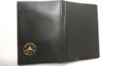 Custom black calf leather soft cover job diary printing and binding for universities