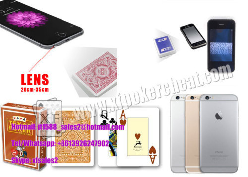 Golden Color Iphone 6 Mobile Phone Camera Used In Private Cards Game