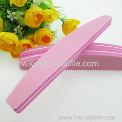 halfmoon pink red sponge nail file