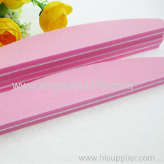 halfmoon pink red sponge nail file