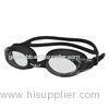 Black Childrens Silicone Swimming Goggles with Wide Peripheral Lens