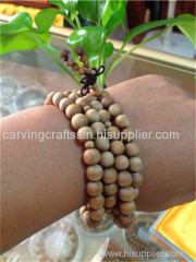 Hainan yellow pear wood Budda beads eaglewood-2