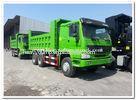 HOWO 6 by 4 dump truck / tipper truck for mine and rock middle lifting 336hp green color