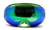 Double Lens green Mirrored Ski Goggle three layer foam for adult