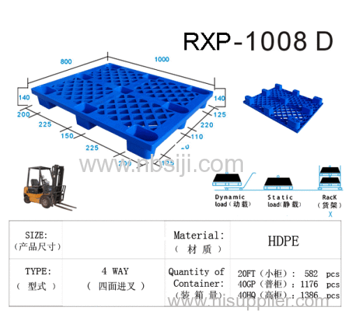 PLASTIC PALLETS SF-1008WQ 1000 X 800 X 140MM