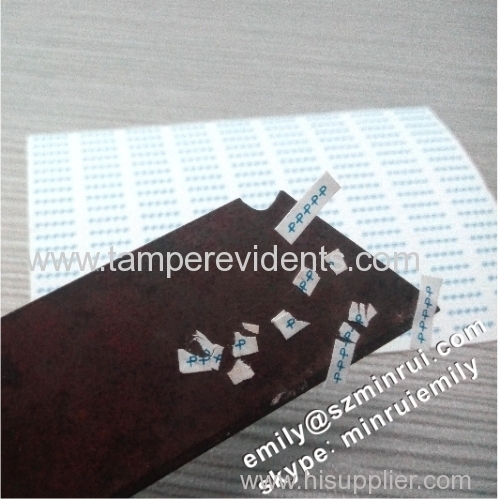 Self Adhesive Warranty Seal Stickers