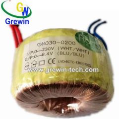 230V 24V Small Single Phase Lighting Toroidal Transformer for Solar Lighting with CE UL Approval