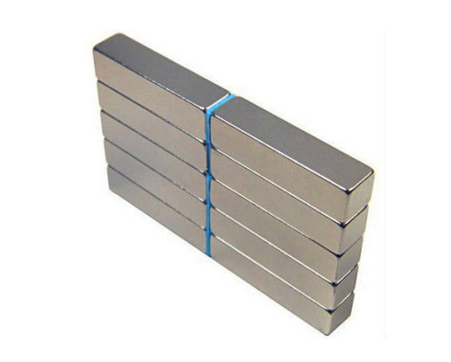 1/2" x 1/4" x 1/2" Magnetized thru Thickness block neodymium magnet