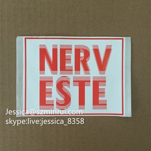 High Quality Permanent Adhesive Red Letter Printable Security Labels Destructible Vinyl Eggshell Sticker