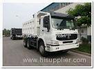 HOWO 6X4 tipper truck front lifting cylinder and negative grounded 18cbm cargo body