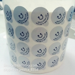 Custom Self Adhesive Printing Product Sticker Label Anti-counterfeiting Label Matte Silver Roll Label For Retail