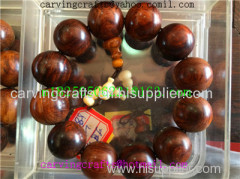 Dark wood Buddha beads-Yellow pear-1