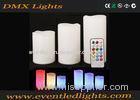 White LED Decorative Candles Pillar For Wedding / Home Party / Bar