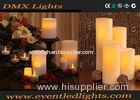 Simulated Yellow Plastic Led Flameless Candle Rechargeable For Banquet Table