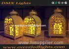 Yellow Wedding / Banquet Led Decorative Candles With Moving Flame