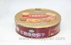 Metal Round Gift / Cookie Tin Can Packaging For Decoration SGS ROHS