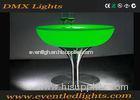 Wedding / Party Stainless Steel Led Bar Table With Lithium Battery