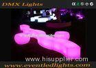 Rechargeable Plastic Outdoor Led Lighting Furniture Snake Curved Benches And Table