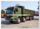 CNTCN Heavy load Dump Truck 8X4 With 420 HP Engine 60 tons green color for army using