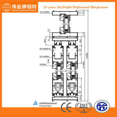 Heat insulation glass new style aluminium sliding door profile