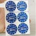 China largest factory of self adhesive destructive label MinRui custom round printed white on blue tamper proof label