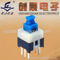 self-lock switch mini push button switch/Blue PushButton SPST Momentary N/O Horn Switch/non-lock key press switch