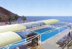 UNQ blue swimming pool polycarbonate sheet cover