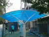 UNQ 6-8mm lake blue polycarbonate Carport Awning Roofing sheet