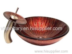 hand painted Glass basin set