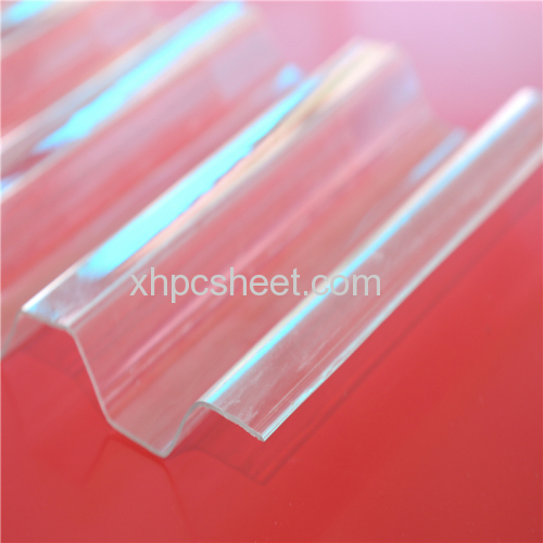 UNQ high performance Polycarbonate corrugated glazing sheets with co-extruded Longlife UV blocking