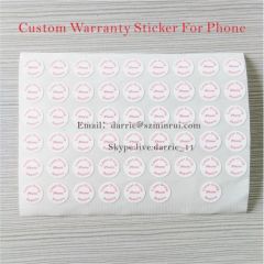 China top self-adhesive destructible label manufacturer supply round 10mm diameter warranty screw label for mobilephone