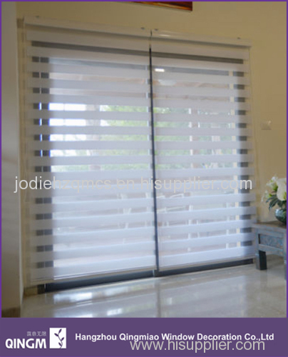 Interior Decoration Manual Venetian Horizontal Zebra Blind/Korea Imported Fabric