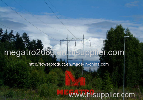 H frame pylon steel pole tower