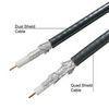 FEP Insulation Plenum RG6 3GHZ Coaxial Cable Quad - Shield with CMP PVC