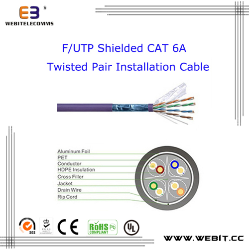 F/UTP Shielded Cat 6A Twisted Pair Installation cable