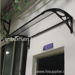 UNQ new design polycarbonate plastic door/window canopy/awning with polycarbonate solid sheet